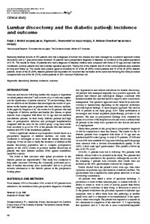 Lumbar Dicscetomy Diabetes