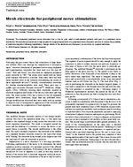 Mesh Electrode Peripheral Nerve Stimulation