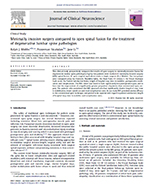 Minimally invasive surgery compared to open spinal fusion for the treatment
of degenerative lumbar spine pathologies