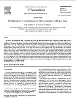 Peripheral Nerve Stimulation Chronic Pain