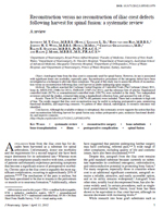 Reconstruction versus no reconstruction of iliac crest defects following harvest for spinal fusion: a systematic review