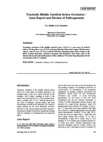 Traumatic Middle Cerebral Artery Occlusion